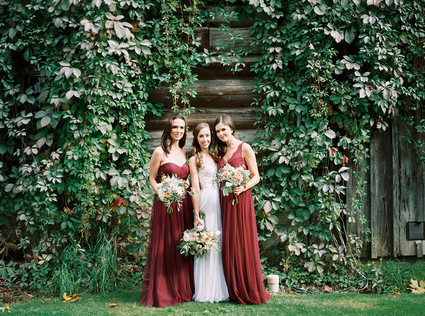 Burgundy bridesmaid dresses Inspiration