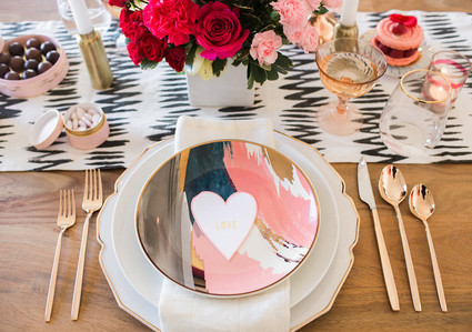 Valentine's Day place setting