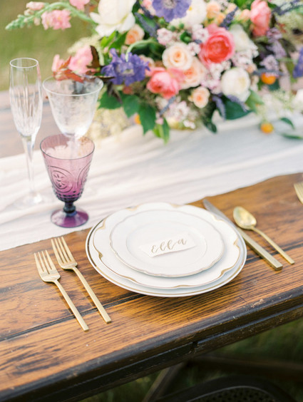 Romantic wine country wedding