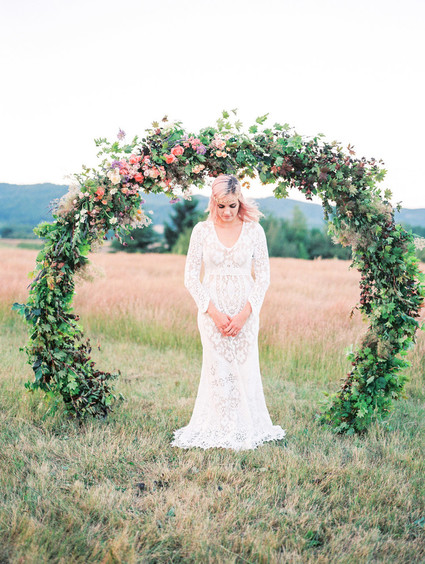Floral ceremony arch