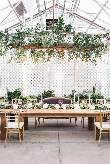 Romantic wedding reception