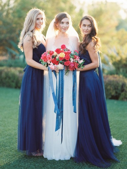 Navy bridesmaids portrait