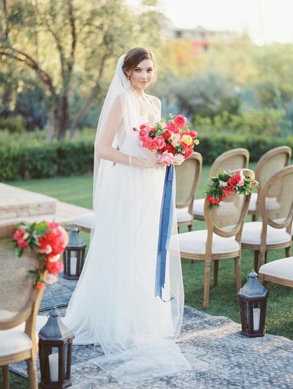 Romantic pink and navy wedding ideas