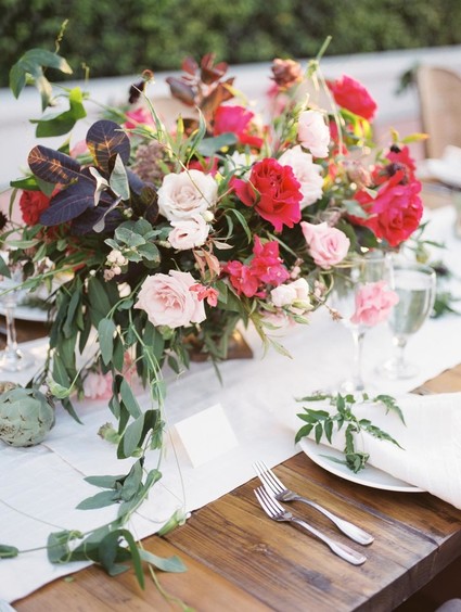 Pink and red flowers