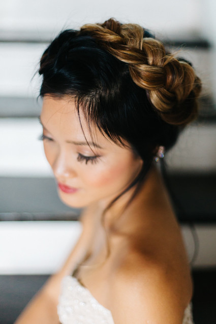 Braided bridal updo