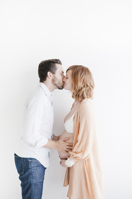 Natural studio maternity photos