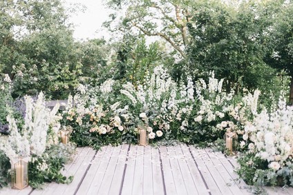 Green and white wedding flowers