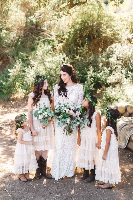 Rustic flower girls