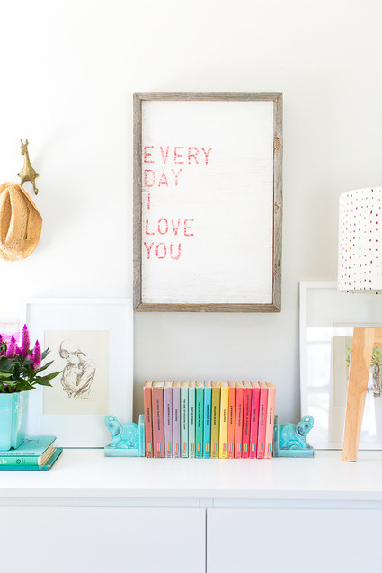 vintage modern beachy girl's room