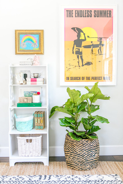 vintage modern beachy girl's room Inspiration