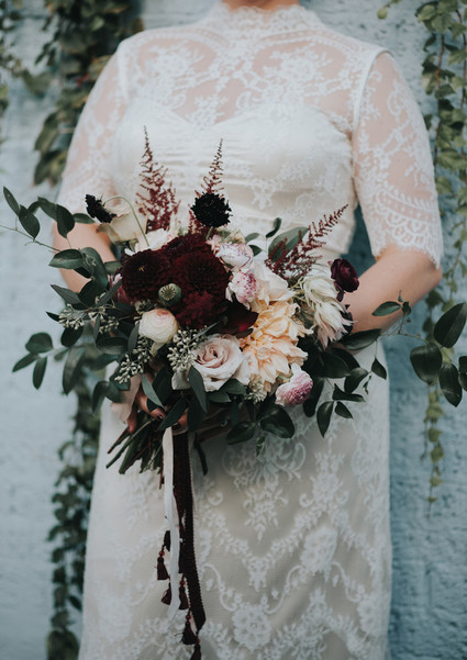 Dahlia bridal bouquet