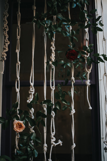 DIY macrame backdrop