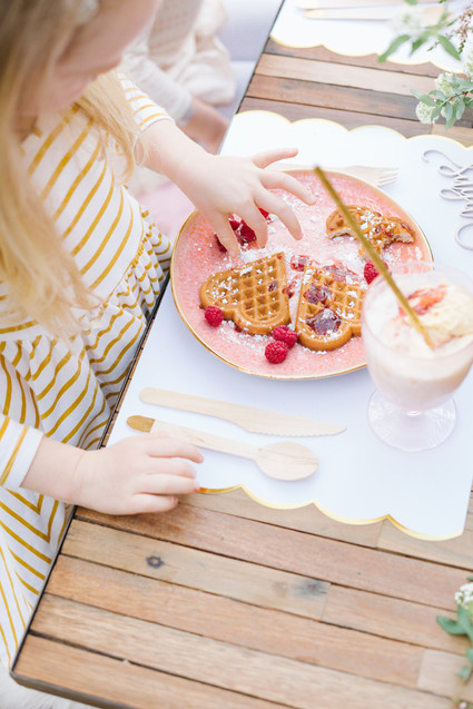 Floral valentine's day brunch for kids