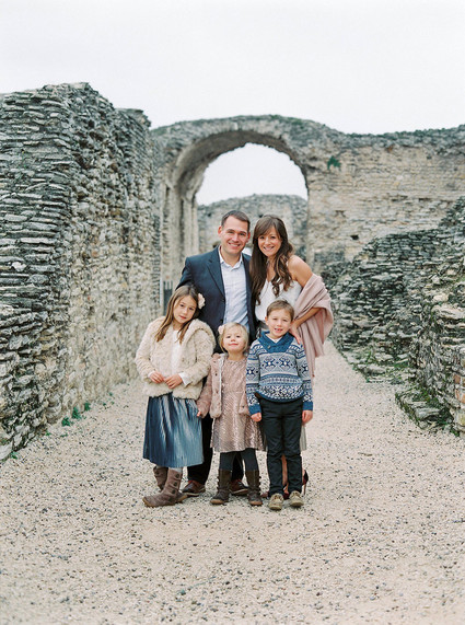 Winter family photos in Italy