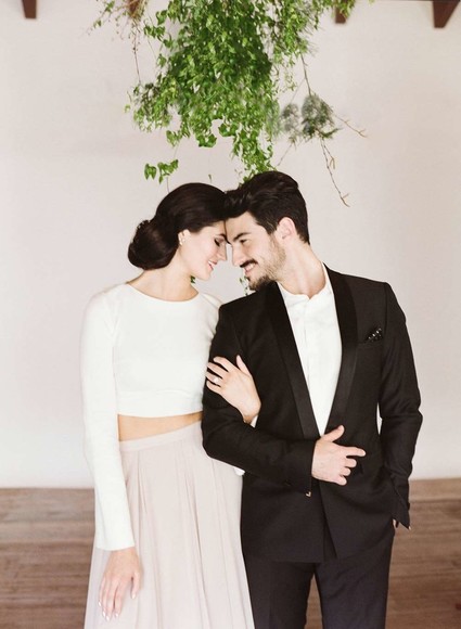 Winter wedding portrait