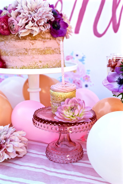 Puppies and posies purple birthday party Inspiration