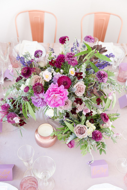 Purple wedding flowers