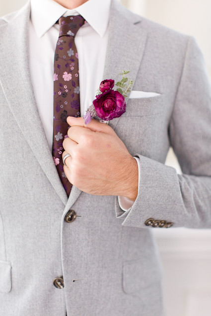 Groom's floral tie