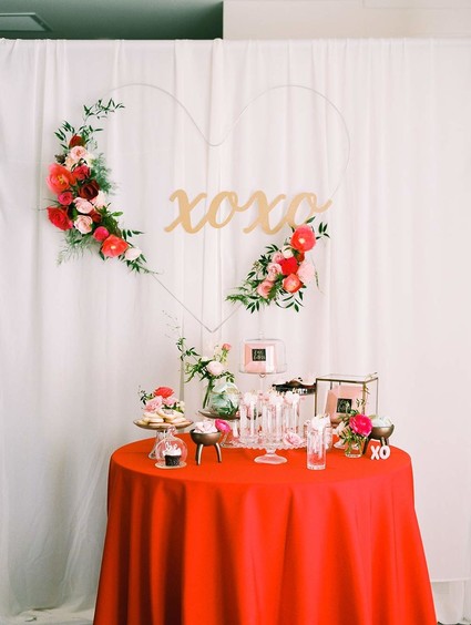 Valentine's Day dessert table inspiration Inspiration