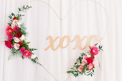 Floral Valentine's Day sign