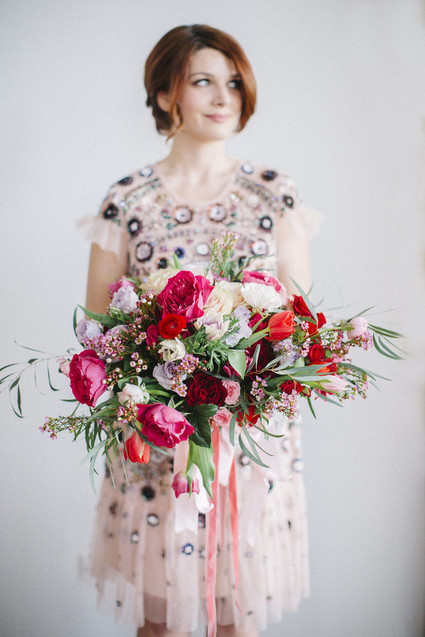 Valentine's Day bridal bouquet