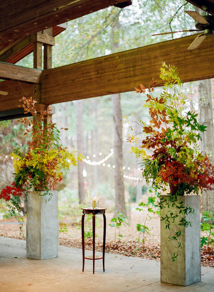 Fall wedding foliage