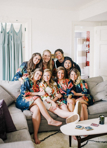 Bridal party getting ready
