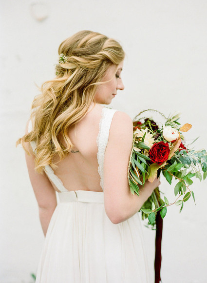 Organic bridal hairstyle