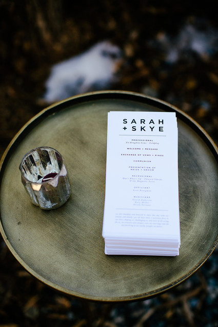 Wedding program Inspiration