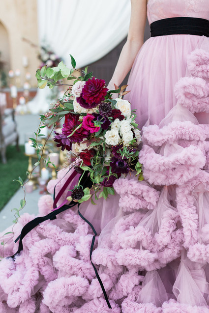 Pink wedding dress
