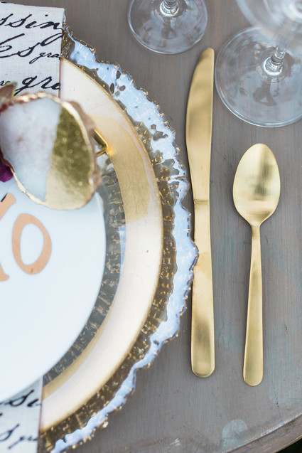 Gold flatware
