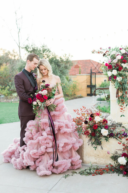 Romantic wedding portrait