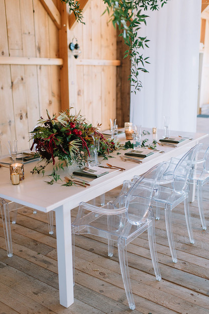 Modern winter tablescape