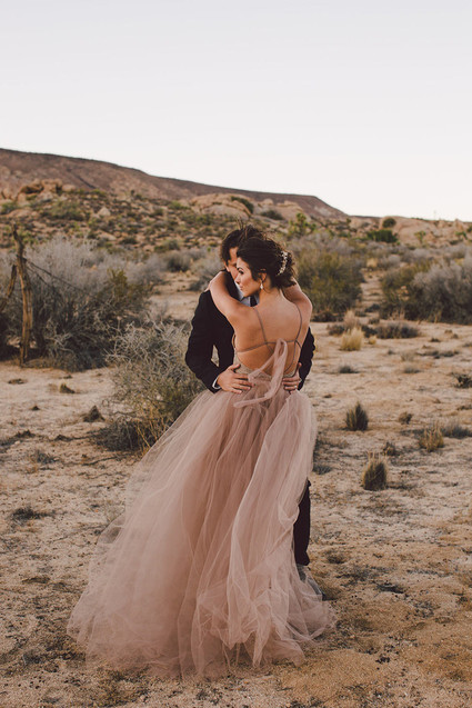 Pink Tara LaTour bridal gown