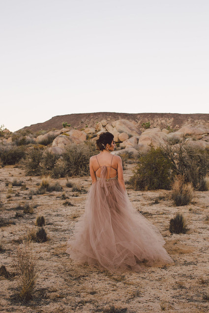 Pink Tara LaTour bridal gown