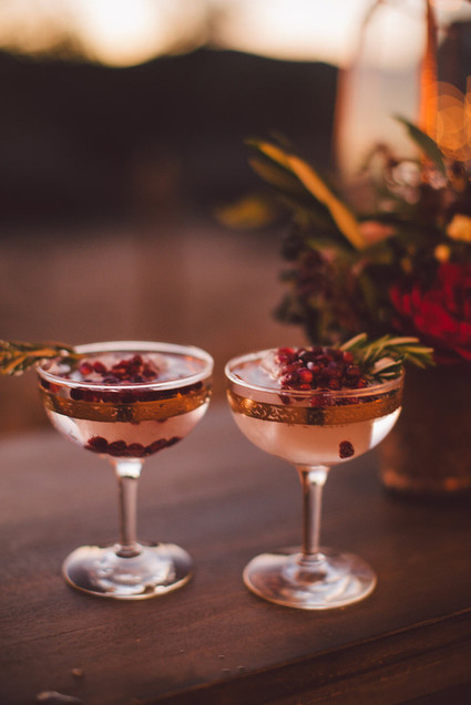 Winter wedding cocktails