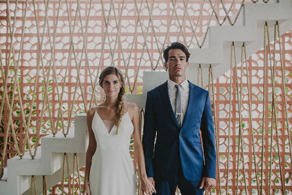 Modern wedding portrait