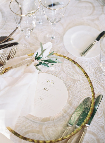 Gold place setting
