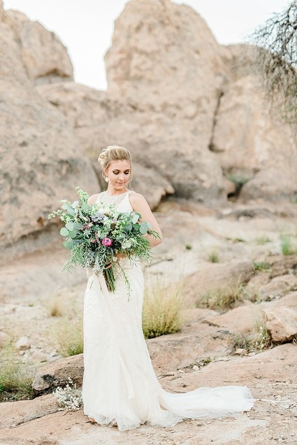 Green bridal bouquet