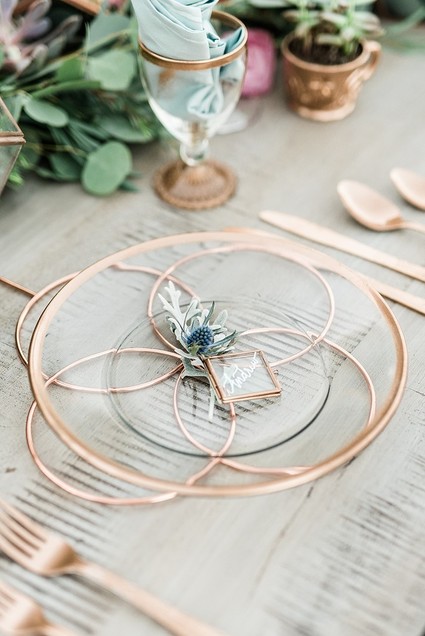 Copper place setting