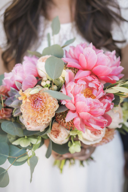 Peony wedding bouquet