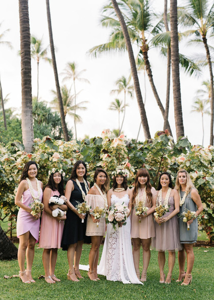 Pink bridesmaids