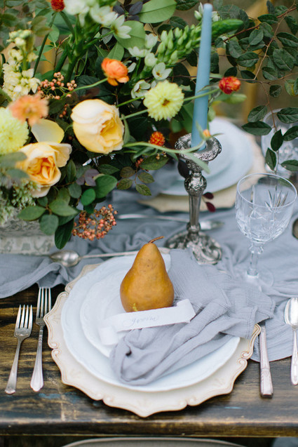 Pear place setting