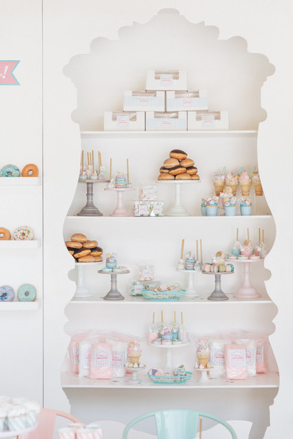 Pastel bakery 1st birthday party Inspiration