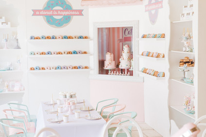 Pastel bakery 1st birthday party Inspiration
