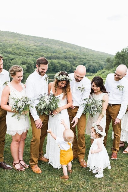 White wedding party