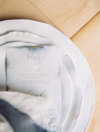 Romantic menu Inspiration