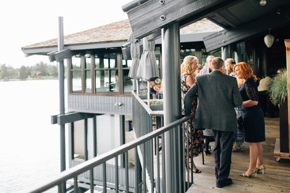 Romantic Canadian lake house wedding