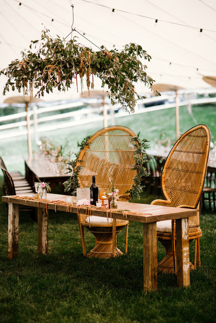 Boho sweetheart table