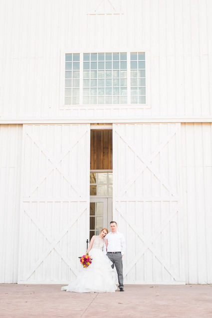 Tropical wedding inspiration at a barn